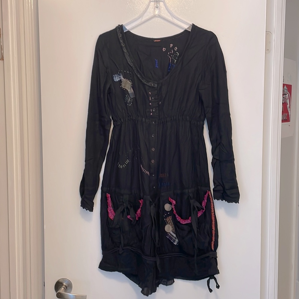Black Desigual dress goth size small/medium 6 8 (c1)